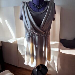 SEE By Chloé Two Tone Viscose/Jersey Shift Dress 8